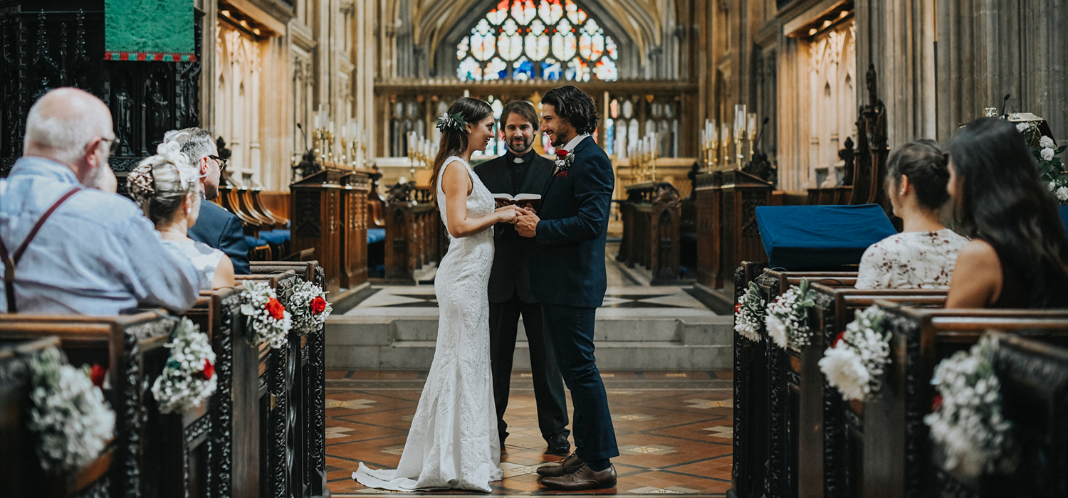 wedding at a church